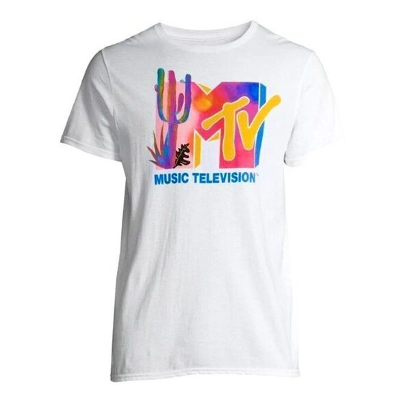 MTV - NWOT - M Sz Large Officially Licensed Festival (Cactus & Aloe) Logo Tee - Picture 11 of 16